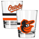 2pk 15oz Dbl Old Fash, DP, Big Stripes, Baltimore Orioles