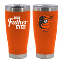 20oz Orange Stainless Steel Tumbler, Direct Print, Best Dad Ever Design, Baltimore Orioles