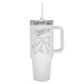  Orioles 40oz Bow White Stainless Steel Colossal Tumbler 
