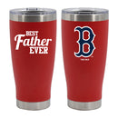 20oz Red Stainless Steel Tumbler, Direct Print, Best Dad Ever Design, Boston Red Sox