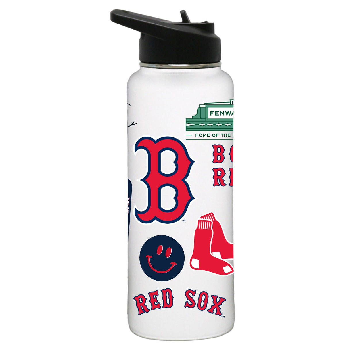 34oz Quencher, White with Loco Design | Boston Red Sox