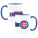 2pk 15oz White Mug w/Royal Blue I/C, Dash Design, Chicago Cubs