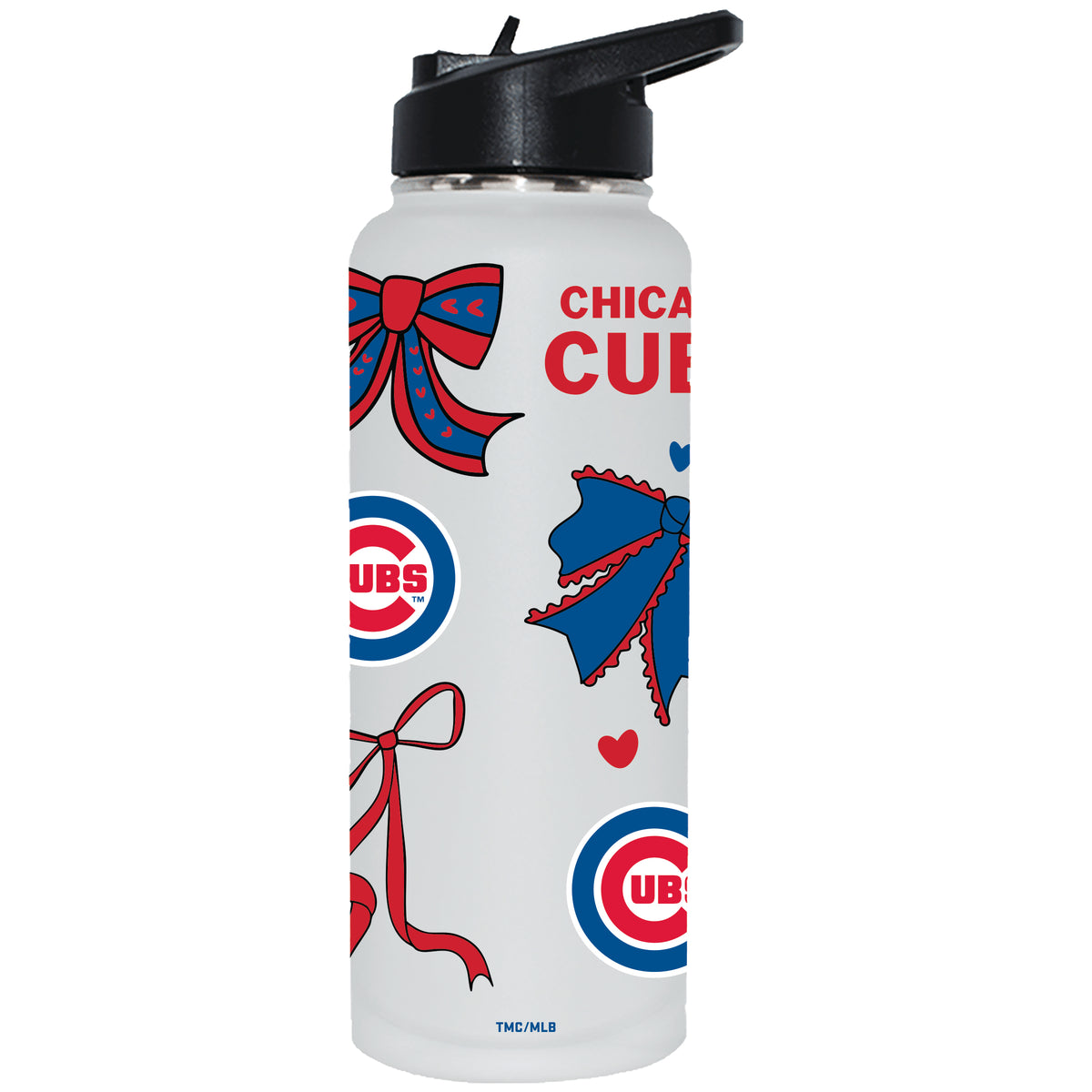  Cubs 34oz Bow White Quencher Water Bottle 