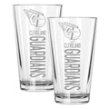2pk 16oz Pint Glass, ETC, Pinnacle Design, Cleveland Guardians