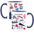 2pk 15oz White Mug with Navy I/C | Cleveland Guardians