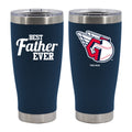 20oz Navy Stainless Steel Tumbler, Direct Print, Best Dad Ever Design, Cleveland Guardians