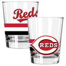2pk 15oz Dbl Old Fash, DP, Big Stripes, Cincinnati Reds