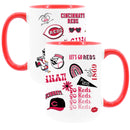 2pk 15oz White Mug with Red I/C | Cincinnati Reds