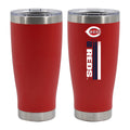 20oz Red SS Tumbler, DP, Let's Go Team Stripe, Cincinnati Reds