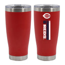 20oz Red SS Tumbler, DP, Let's Go Team Stripe, Cincinnati Reds