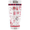 30oz White Stainless Steel Tumbler, Direct Print, Sketchpad Design | Cincinnati Reds