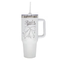  Reds 40oz Bow White Stainless Steel Colossal Tumbler 