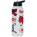  Reds 34oz Bow White Quencher Water Bottle 