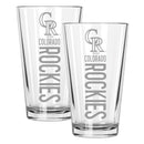 2pk 16oz Pint Glass, ETC, Pinnacle Design, Colorado Rockies
