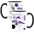 2pk 15oz White Mug with Black I/C | Colorado Rockies
