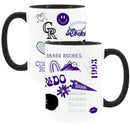 2pk 15oz White Mug with Black I/C | Colorado Rockies