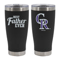 20oz Black Stainless Steel Tumbler, Direct Print, Best Dad Ever Design, Colorado Rockies