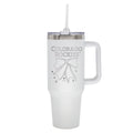 Rockies 40oz Bow White Stainless Steel Colossal Tumbler 