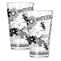 2pk 16oz Pint Glass, Direct Print, Flowers Design | Chicago White Sox