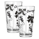  White Sox 2pk 16oz Bow Pint Glass 