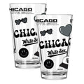 2pk 16oz Pint Glass, Direct Print, Loco Design | Chicago White Sox