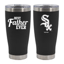 20oz Black Stainless Steel Tumbler, Direct Print, Best Dad Ever Design, Chicago White Sox