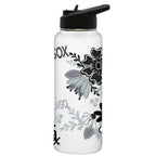 34oz White Quencher Water Bottle, Direct Print, Flowers Design | Chicago White Sox