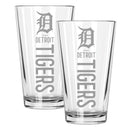 2pk 16oz Pint Glass, ETC, Pinnacle Design, Detroit Tigers