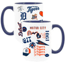 2pk 15oz White Mug with Navy I/C | Detroit Tigers