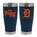 20oz Navy Stainless Steel Tumbler, Direct Print, Best Dad Ever Design, Detroit Tigers