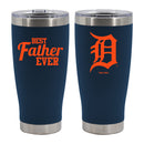 20oz Navy Stainless Steel Tumbler, Direct Print, Best Dad Ever Design, Detroit Tigers