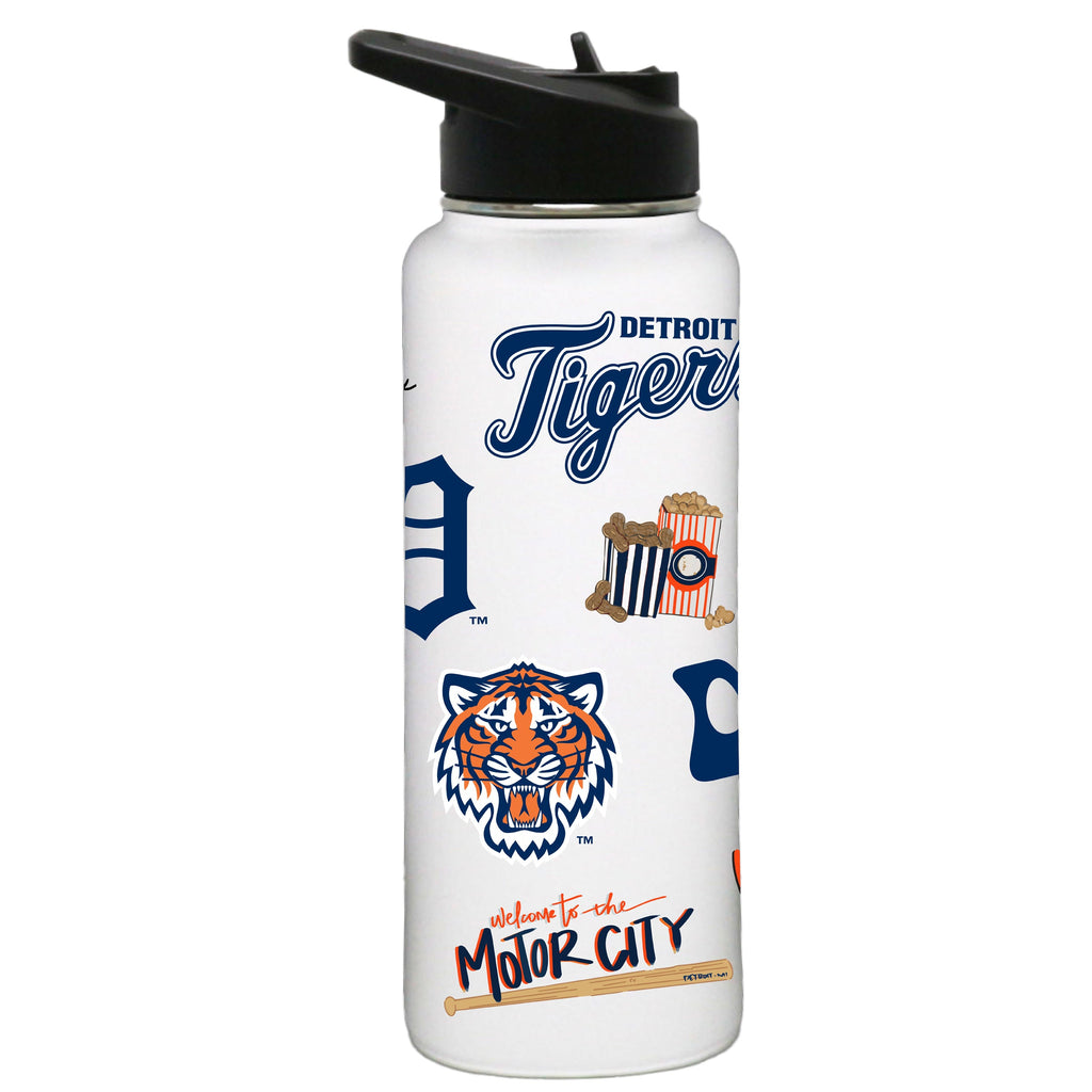 34oz Quencher, White with Loco Design | Detroit Tigers