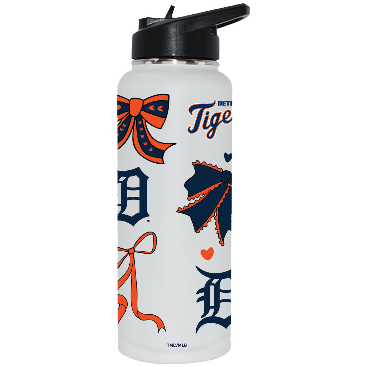  Tigers 34oz Bow White Quencher Water Bottle 