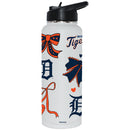  Tigers 34oz Bow White Quencher Water Bottle 
