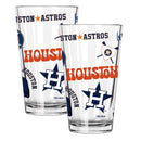 2pk 16oz Pint Glass, Direct Print, Loco Design | Houston Astros