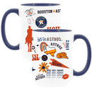 2pk 15oz White Mug with Navy I/C | Houston Astros