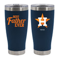 20oz Navy Stainless Steel Tumbler, Direct Print, Best Dad Ever Design, Houston Astros