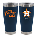 20oz Navy Stainless Steel Tumbler, Direct Print, Best Dad Ever Design, Houston Astros