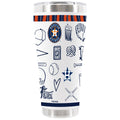 30oz White Stainless Steel Tumbler, Direct Print, Sketchpad Design | Houston Astros