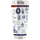 30oz White Stainless Steel Tumbler, Direct Print, Sketchpad Design | Houston Astros