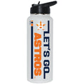34oz White Quencher Bottle, DP, Let's Go Team Dash, Houston Astros