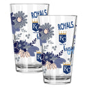 2pk 16oz Pint Glass, Direct Print, Flowers Design | Kansas City Royals