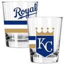 2pk 15oz Dbl Old Fash, DP, Big Stripes, Kansas City Royals
