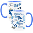 2pk 15oz White Mug with Royal Blue I/C | Kansas City Royals