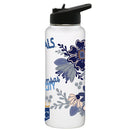 34oz White Quencher Water Bottle, Direct Print, Flowers Design | Kansas City Royals