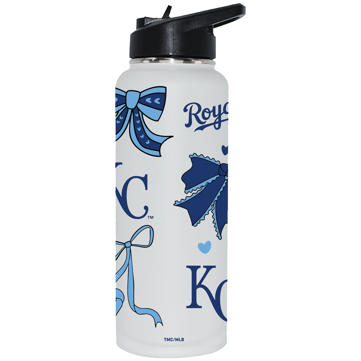  Royals 34oz Bow White Quencher Water Bottle 