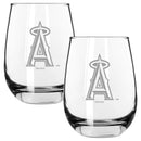 2pk 15oz Stemless Wine Glass, ETC, Los Angeles Angels