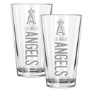 2pk 16oz Pint Glass, ETC, Pinnacle Design, Los Angeles Angels
