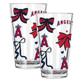  Angels 2pk 16oz Bow Pint Glass 
