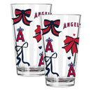 Angels 2pk 16oz Bow Pint Glass 